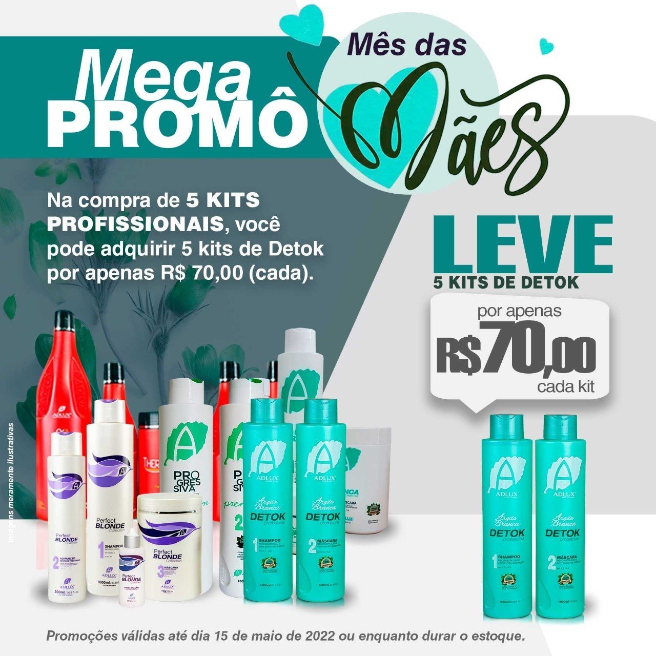 Kit Argila Branca Detok Profissional - 2 Passos