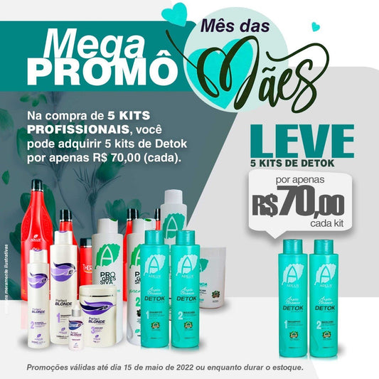 Kit Argila Branca Detok Profissional - 2 Passos